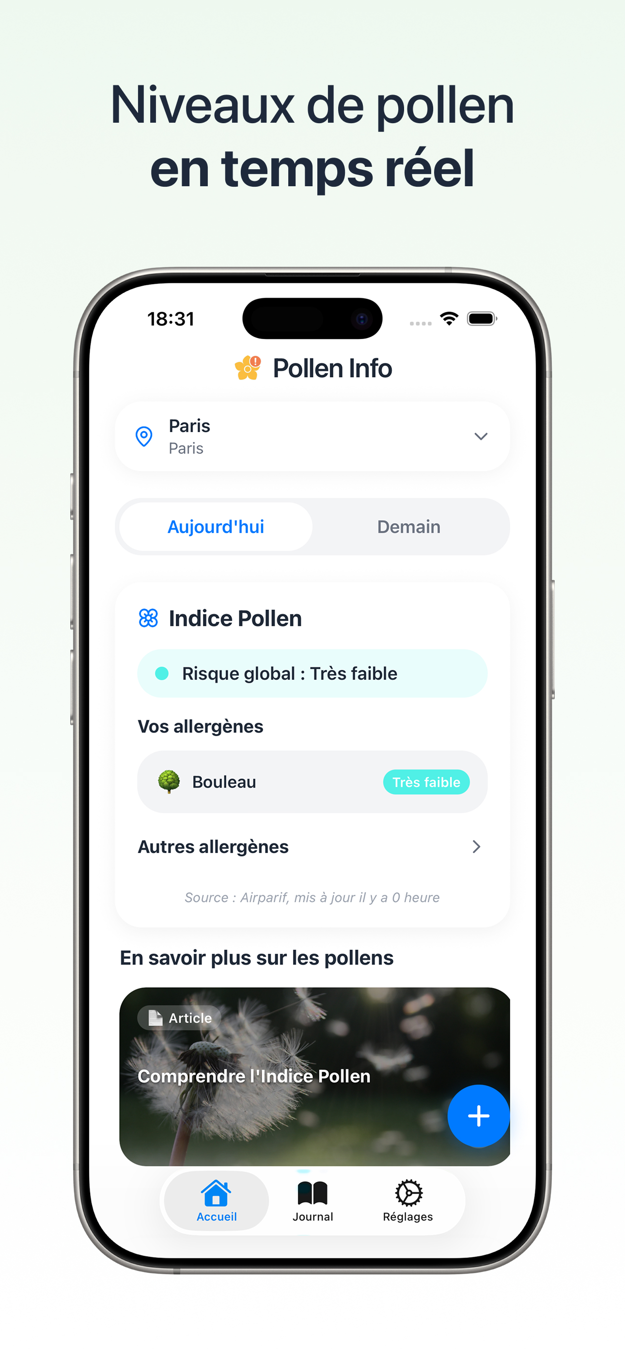 Surveillance du pollen